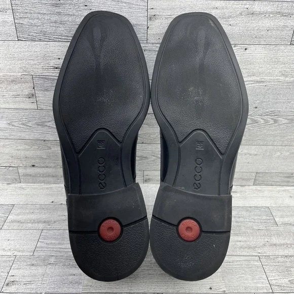 Ecco Cairo Black Oxford Apron Toe Lace Up Dress Shoes Men Size 12 - Picture 7 of 10